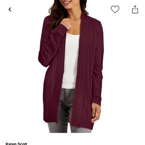 Karen Scott Open Cardigan Sz S